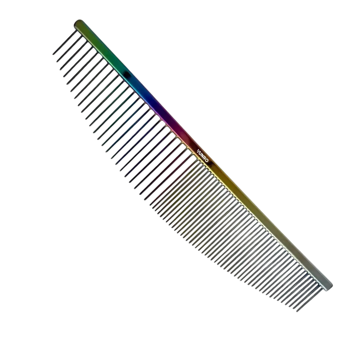 6.5" Lux Coarse and Fine Crescent Shaped Finishing Comb