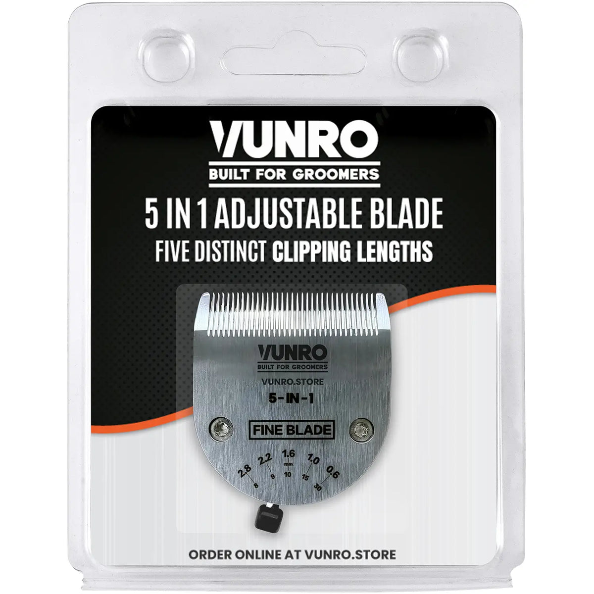 Adjustable Ceramic 5 in 1 Fine Dog Clipper Blade (0.6 mm - 2.8 mm) by VUNRO